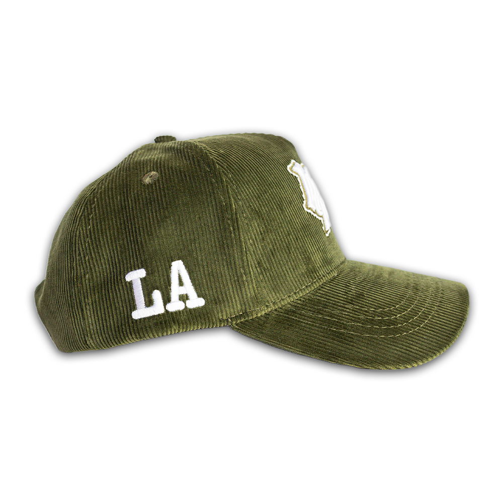 LA Corduroy Hat (olive green)